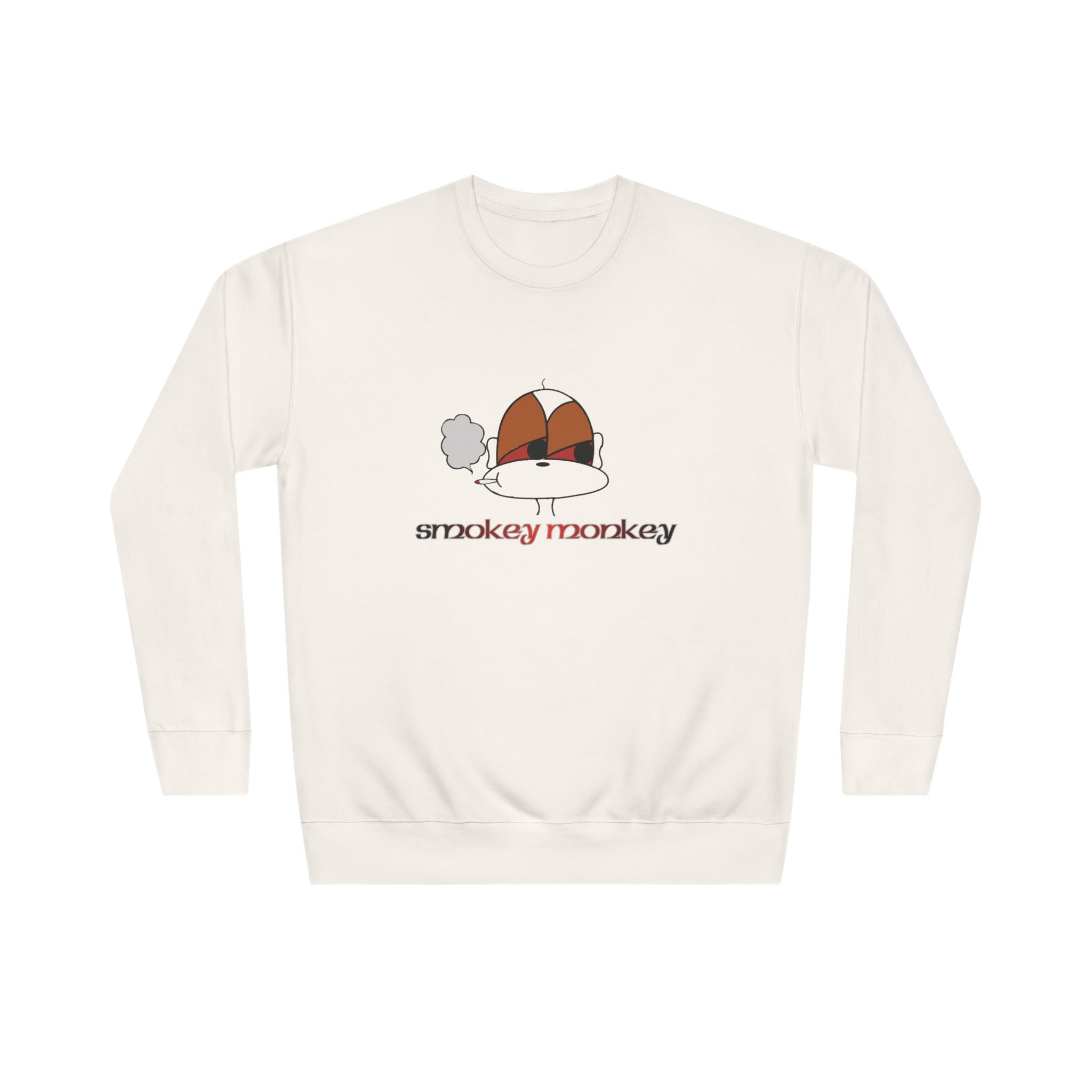 Smokey Monkey Crewneck Sweatshirt – Retro Vapor Cloud Graphic