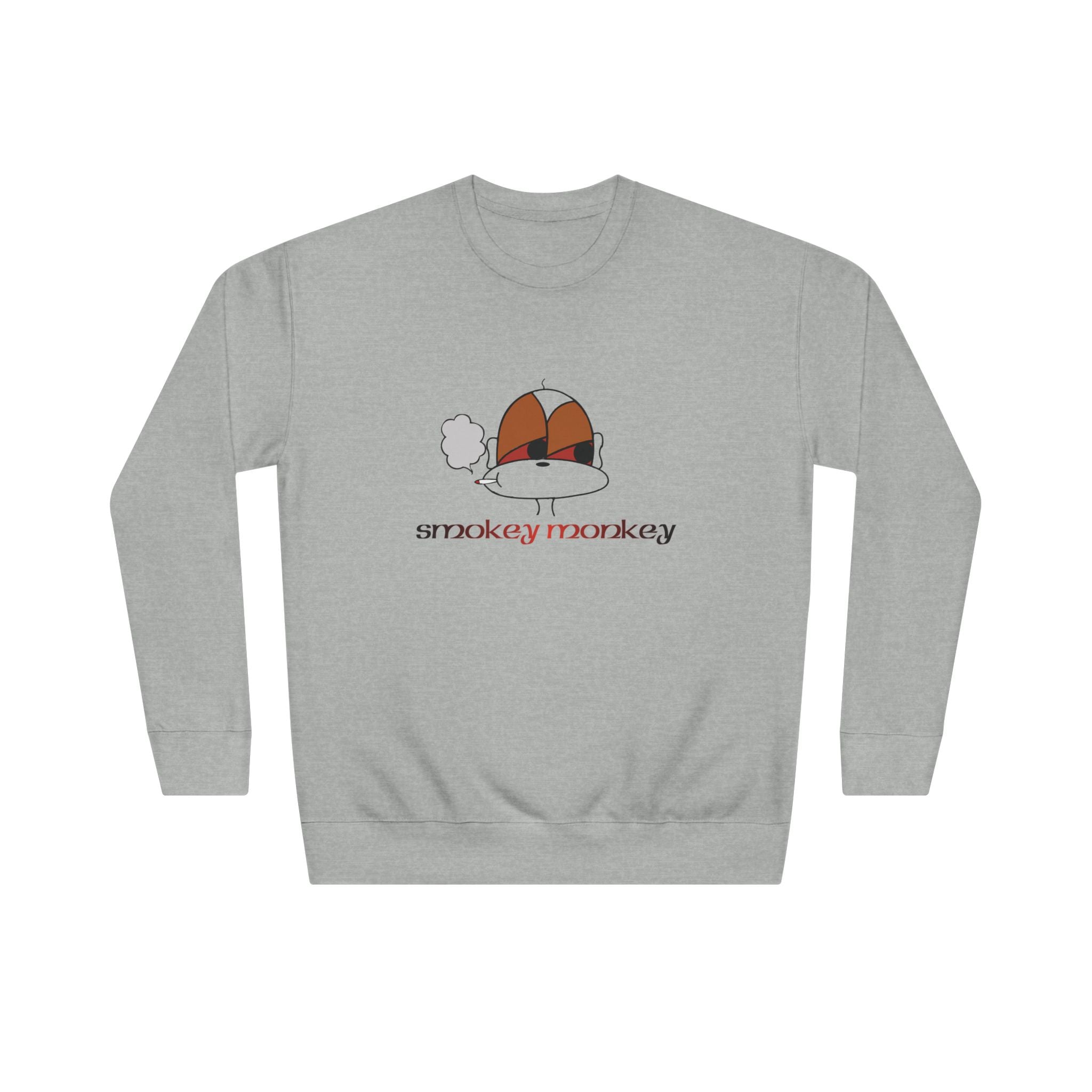 Smokey Monkey Crewneck Sweatshirt – Retro Vapor Cloud Graphic