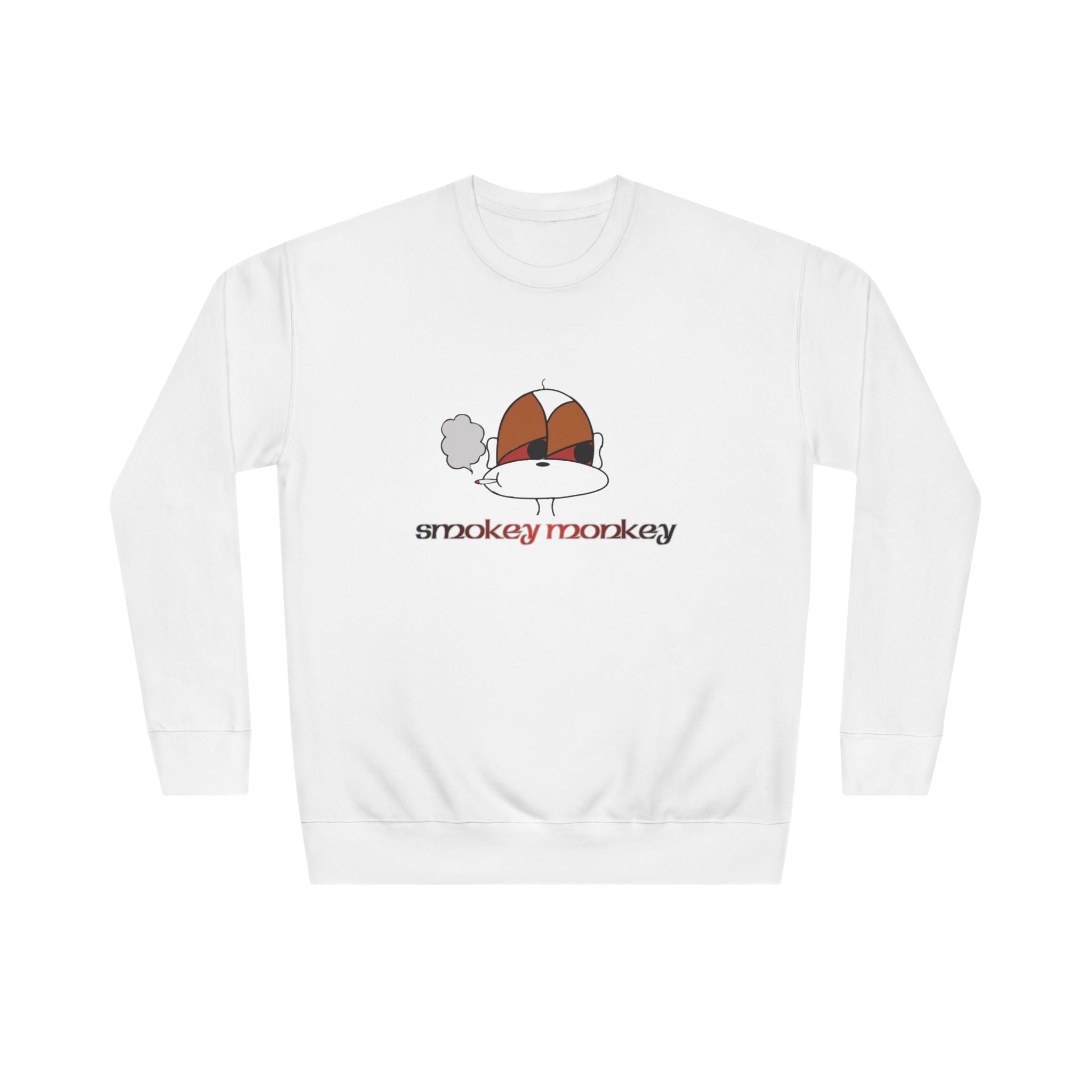 Smokey Monkey Crewneck Sweatshirt – Retro Vapor Cloud Graphic
