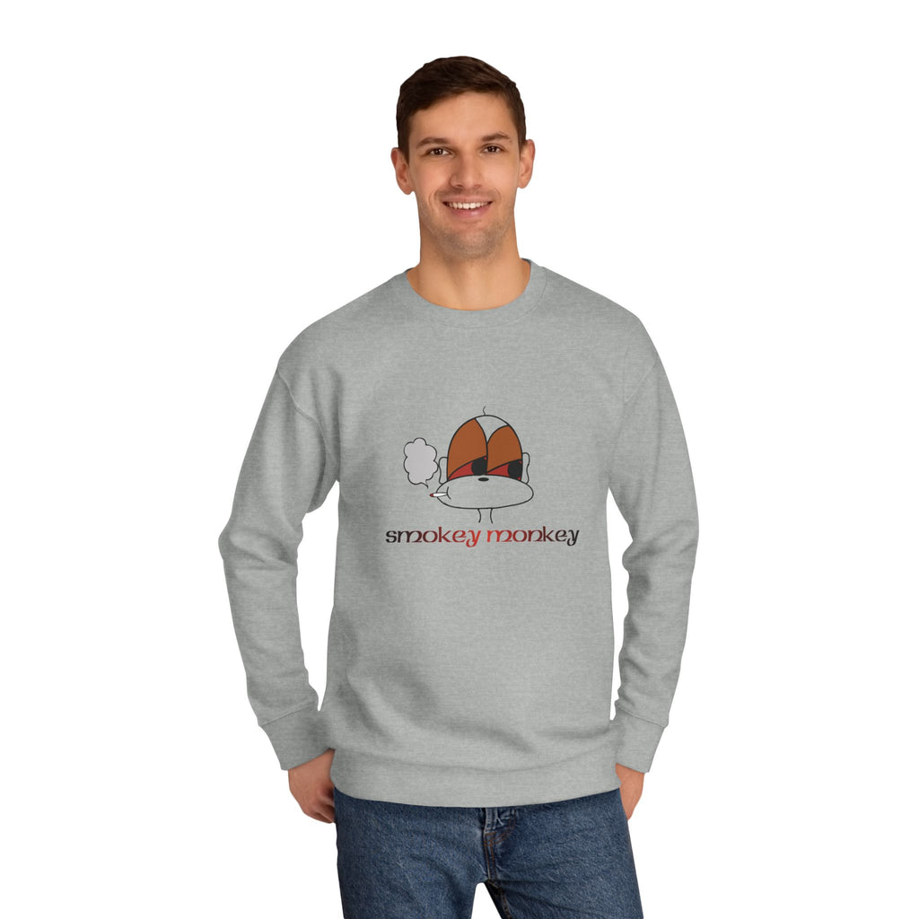 Smokey Monkey Crewneck Sweatshirt – Retro Vapor Cloud Graphic