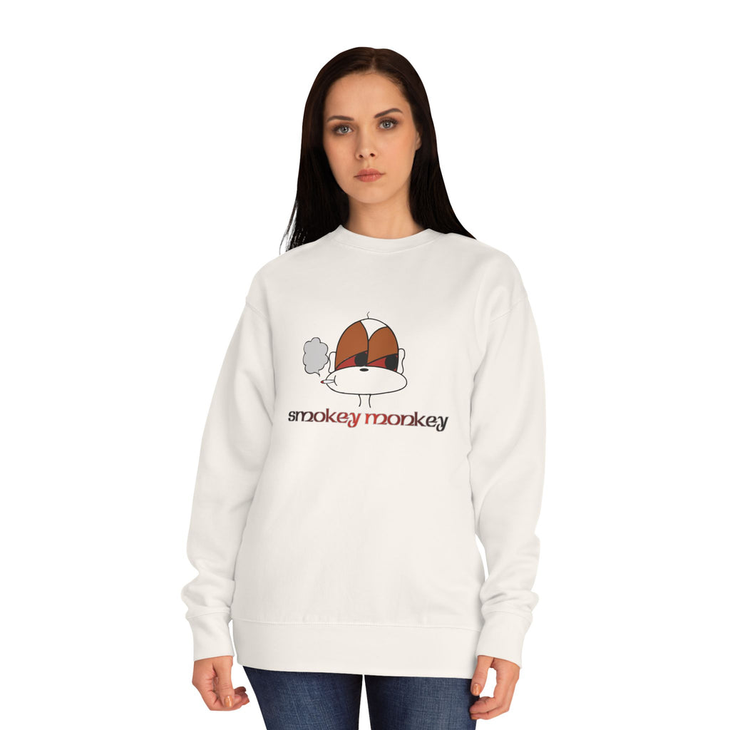Smokey Monkey Crewneck Sweatshirt – Retro Vapor Cloud Graphic