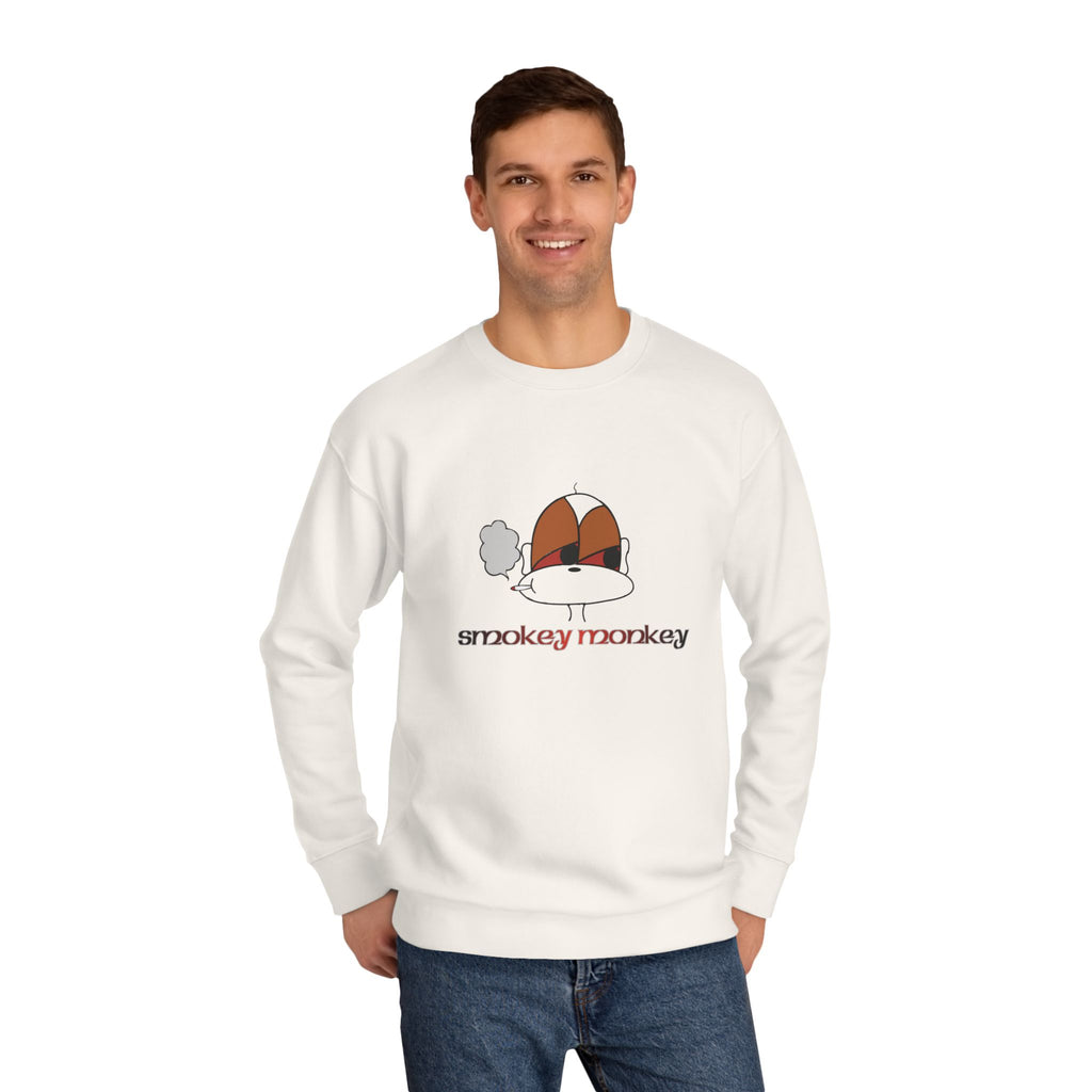 Smokey Monkey Crewneck Sweatshirt – Retro Vapor Cloud Graphic